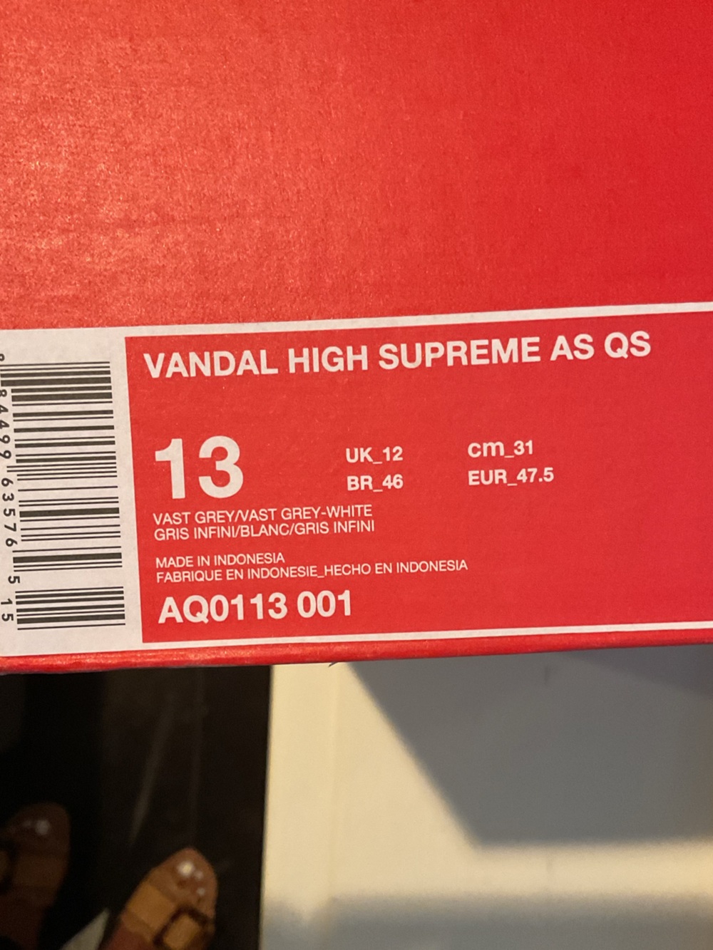 Nike Vandal High Supreme Men’s Shoe Size 13